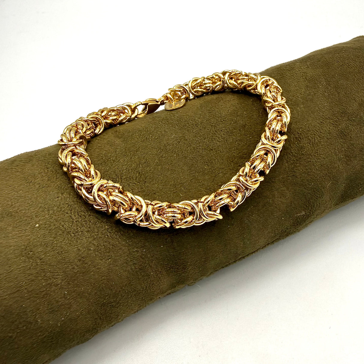 Bracciale Bizantina dorata 6 mm acciaio inossidabile