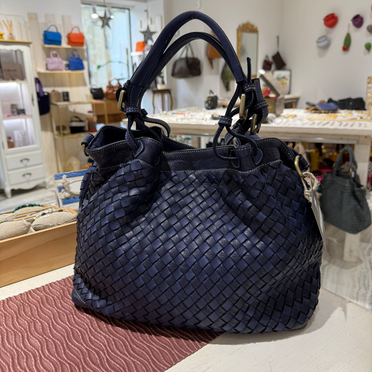 Borsa Intreccio Small Blue