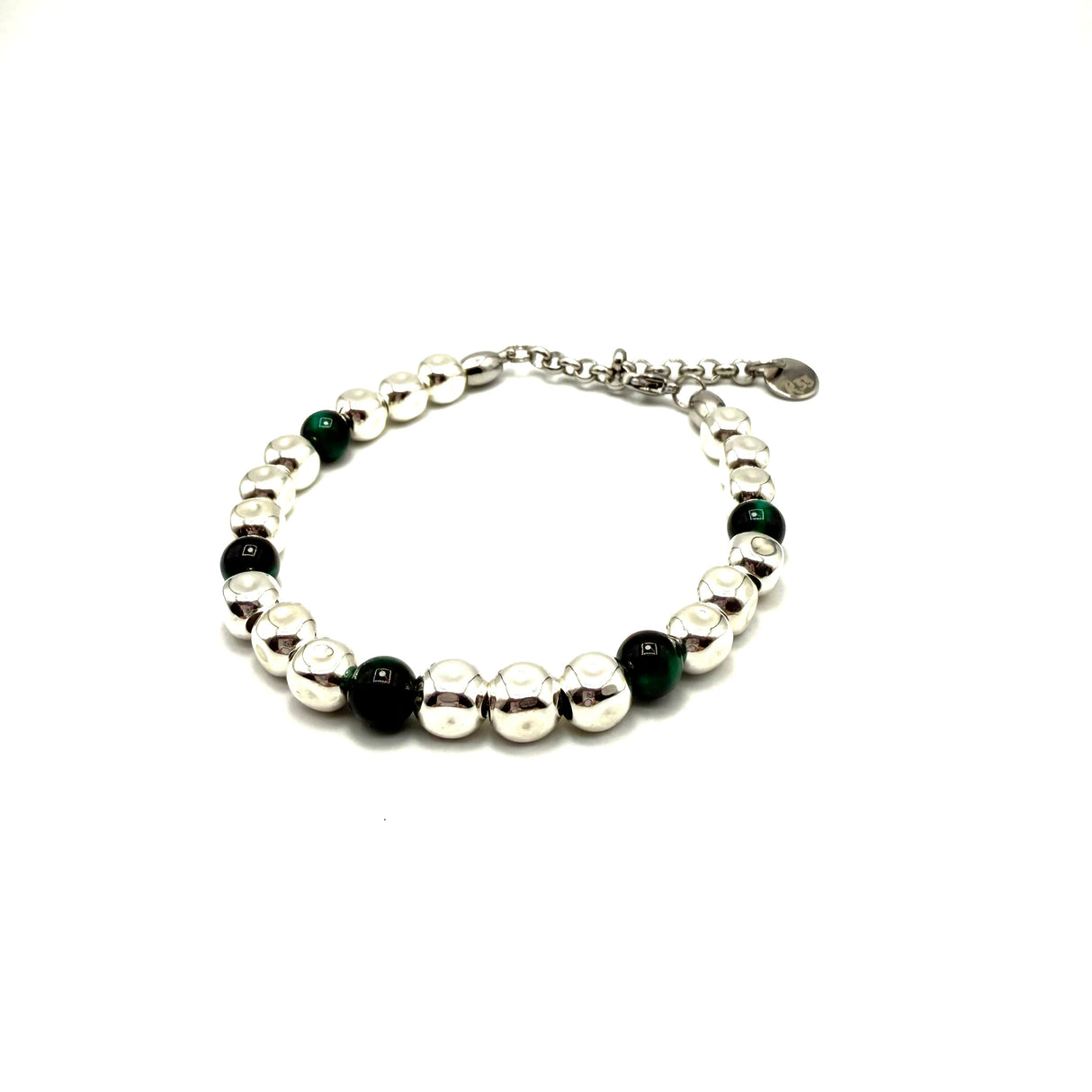 Bracciale Pepite Cubo Argento925 e Occhio di Tigre