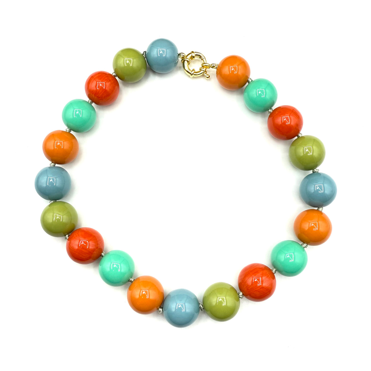 Collana sfere in Resina Multicolor 2