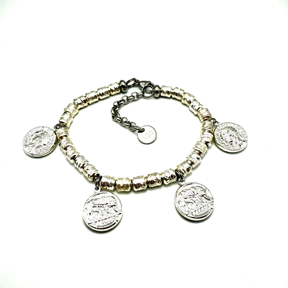 Bracciale pepite Small e Monete Argento925