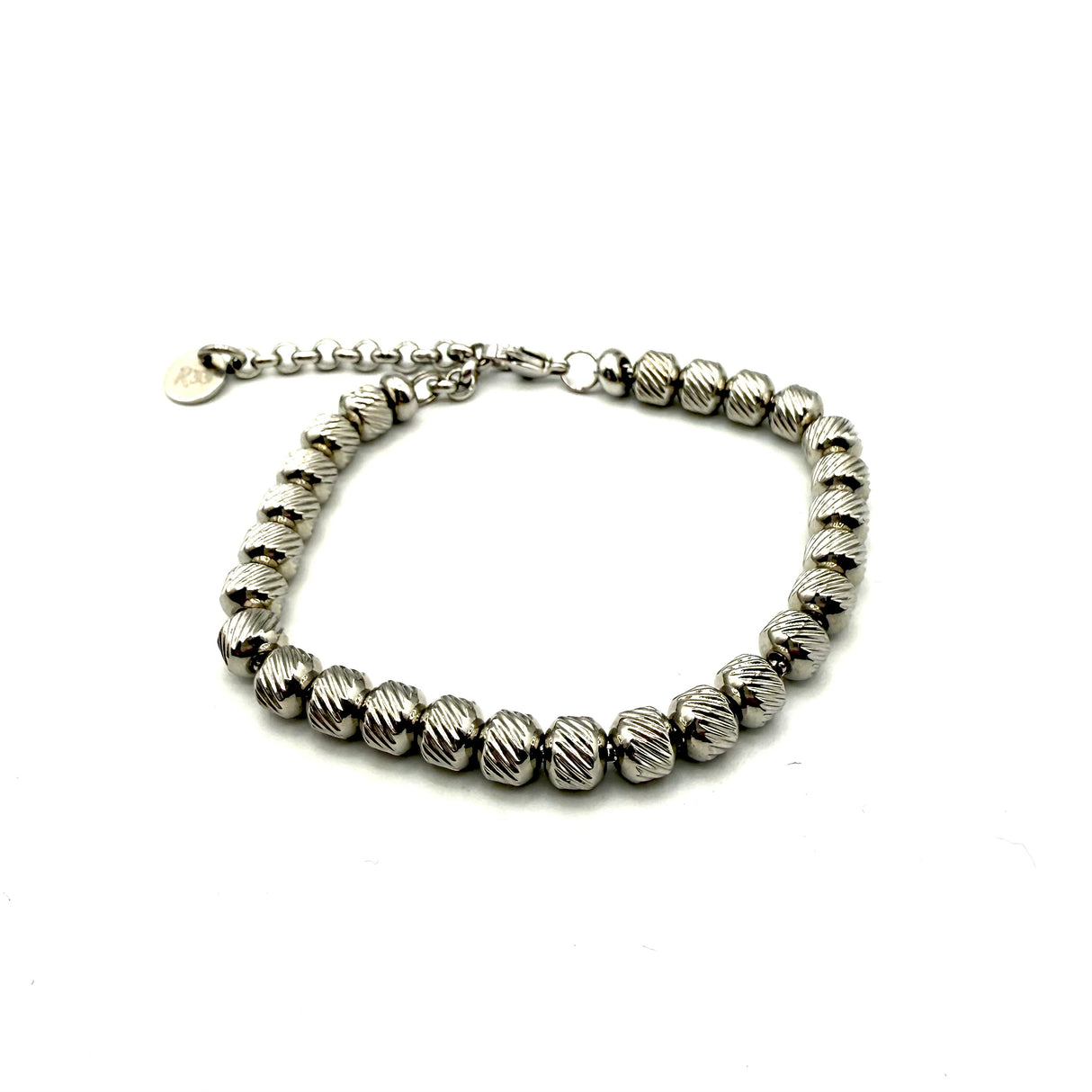 Bracciale pepite sfere rigate Acciaio inossidabile