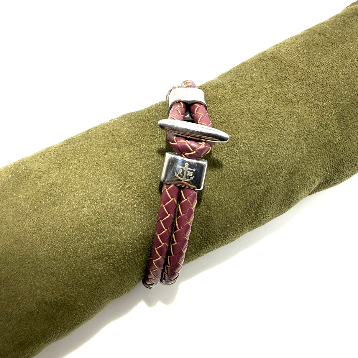 Bracciale Bitta in pelle Borgogna