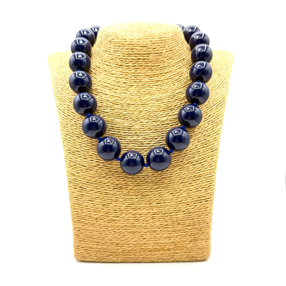 Collana sfere in Resina Blu scuro