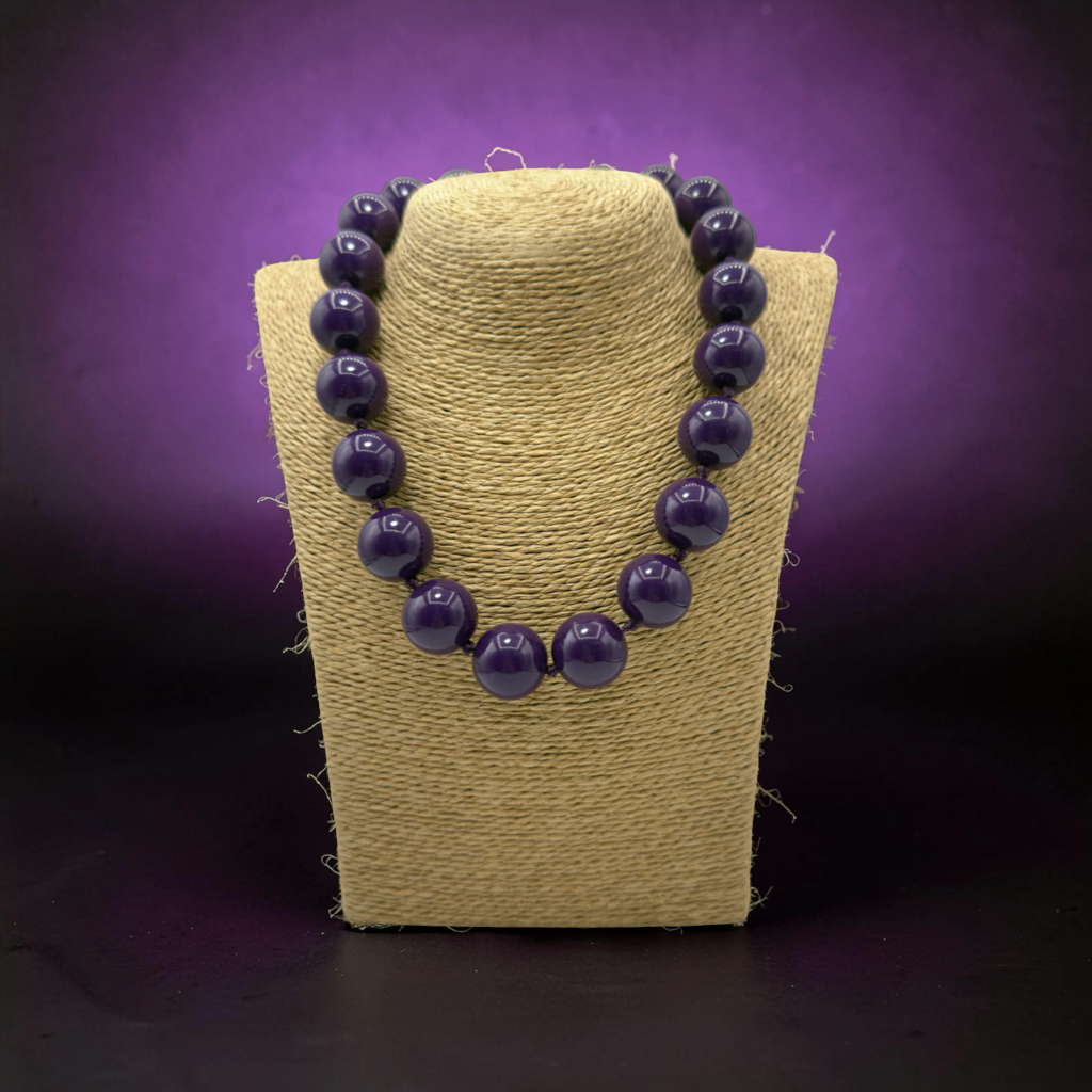 Collana sfere in Resina Viola