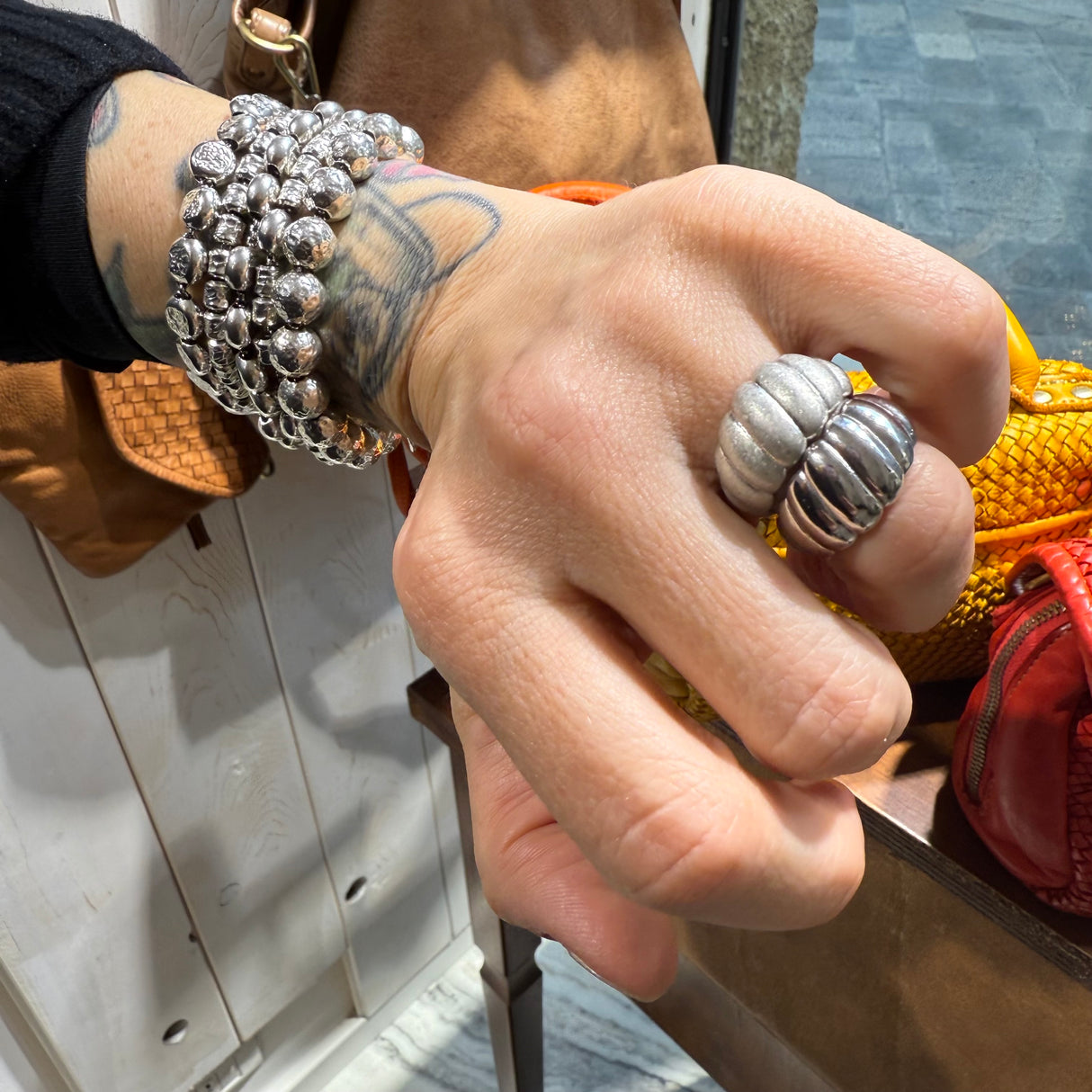 Coppia fasce Croissant Argento925