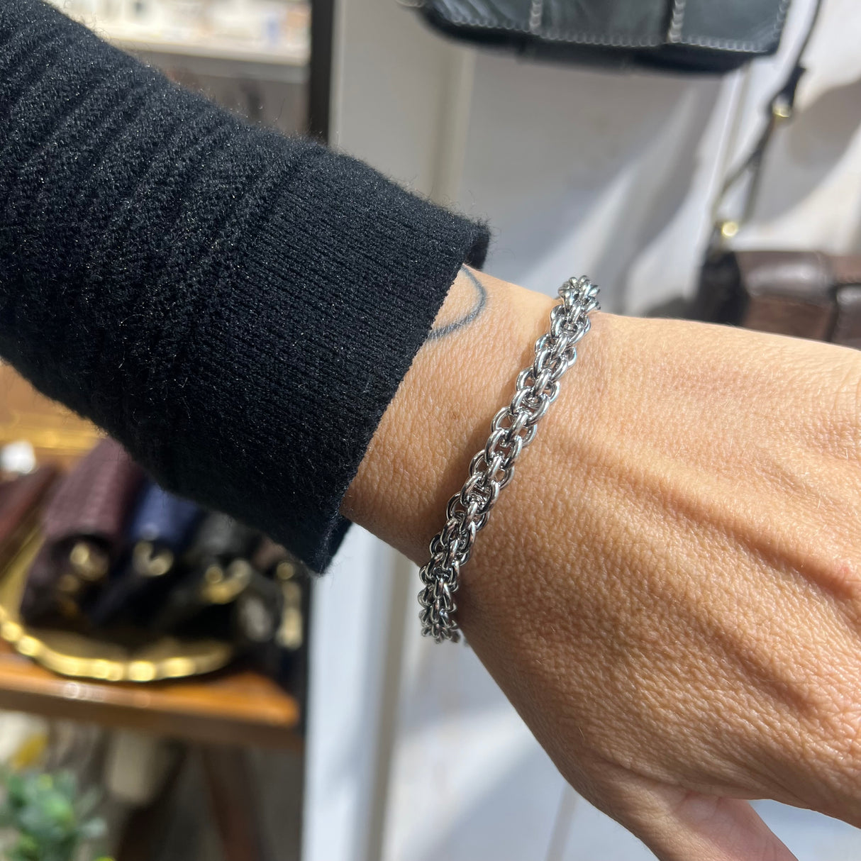 Bracciale Maglia Canestro Acciaio inossidabile