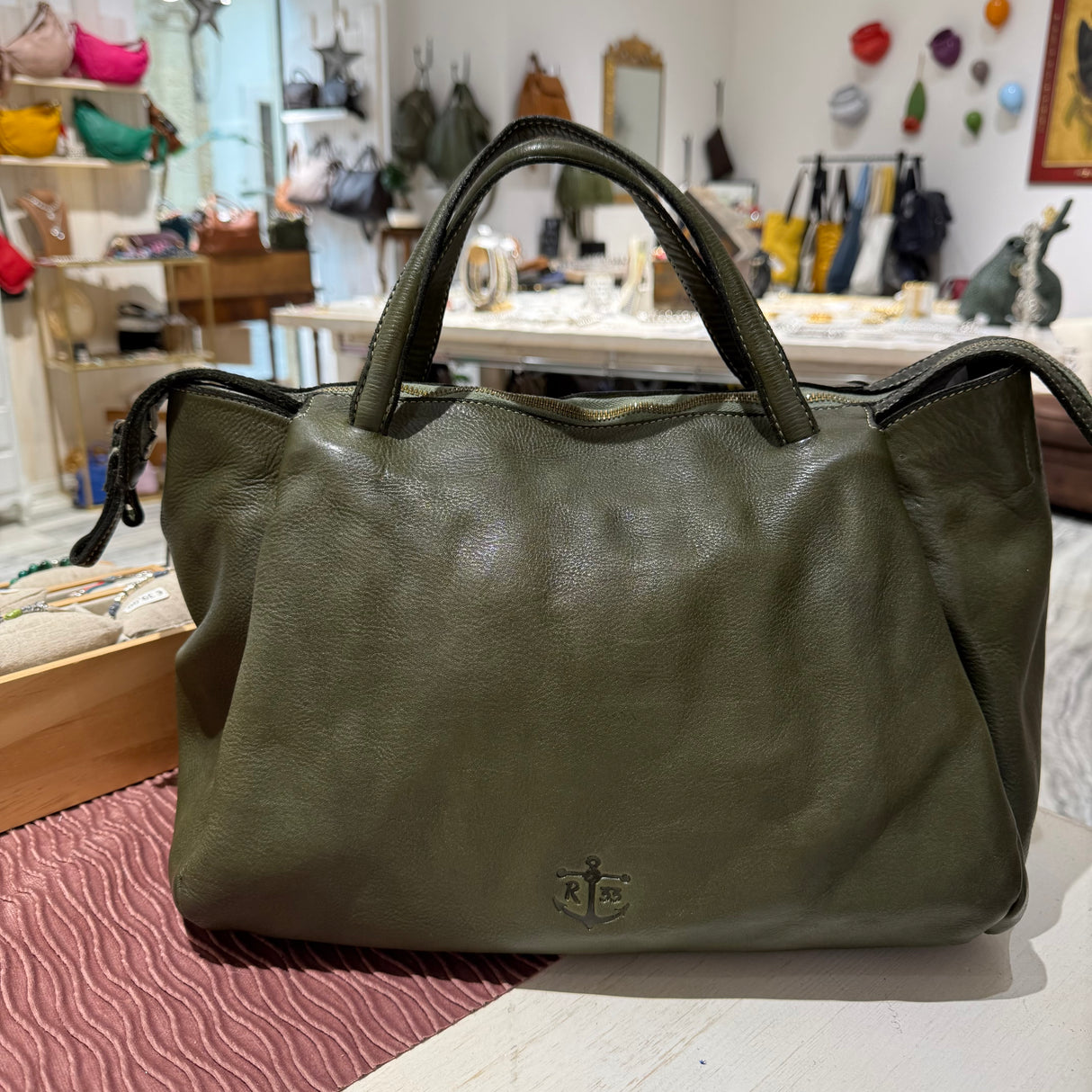 Borsa Shopper Ron Verde Militare