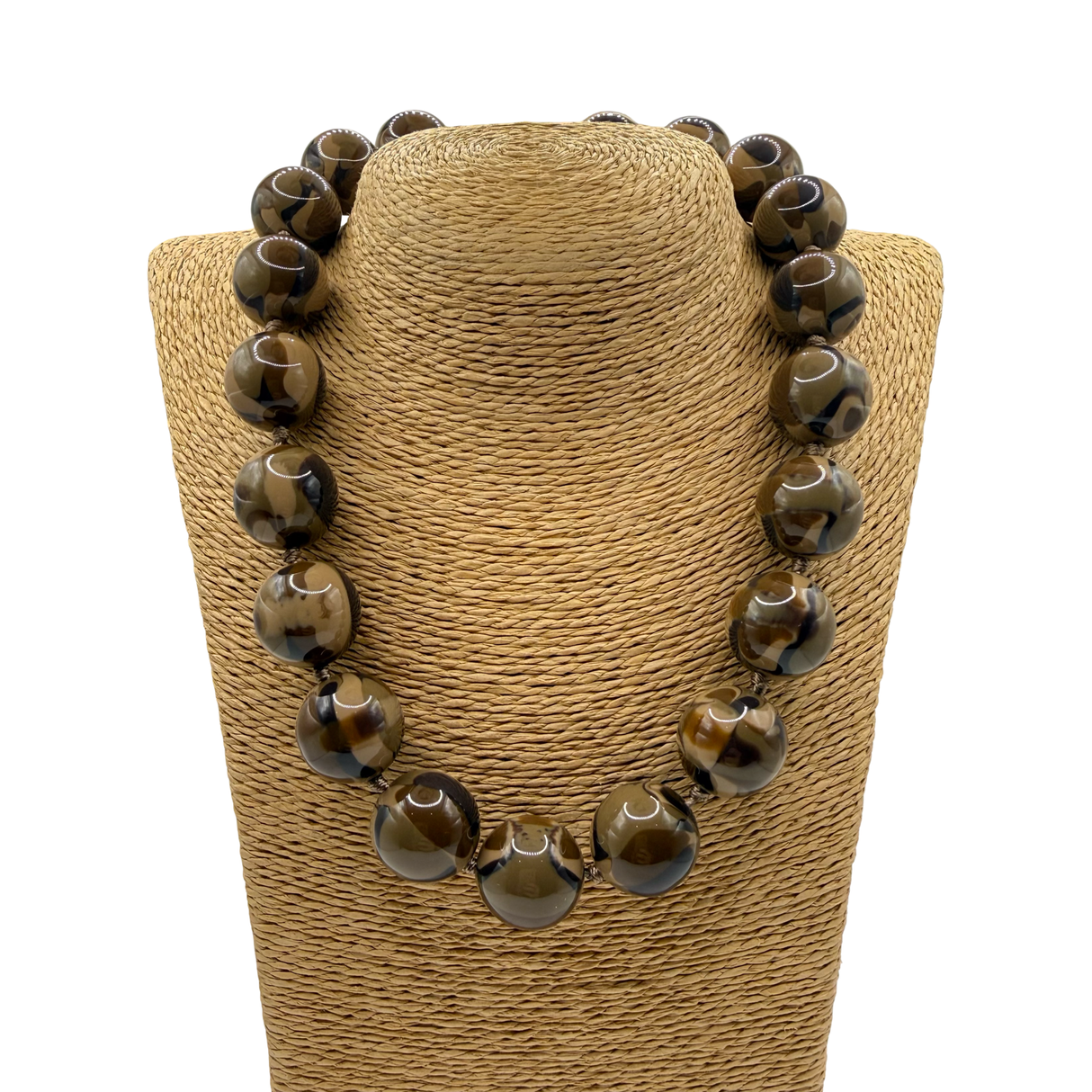 Collana sfere in Resina Multicolor Brown