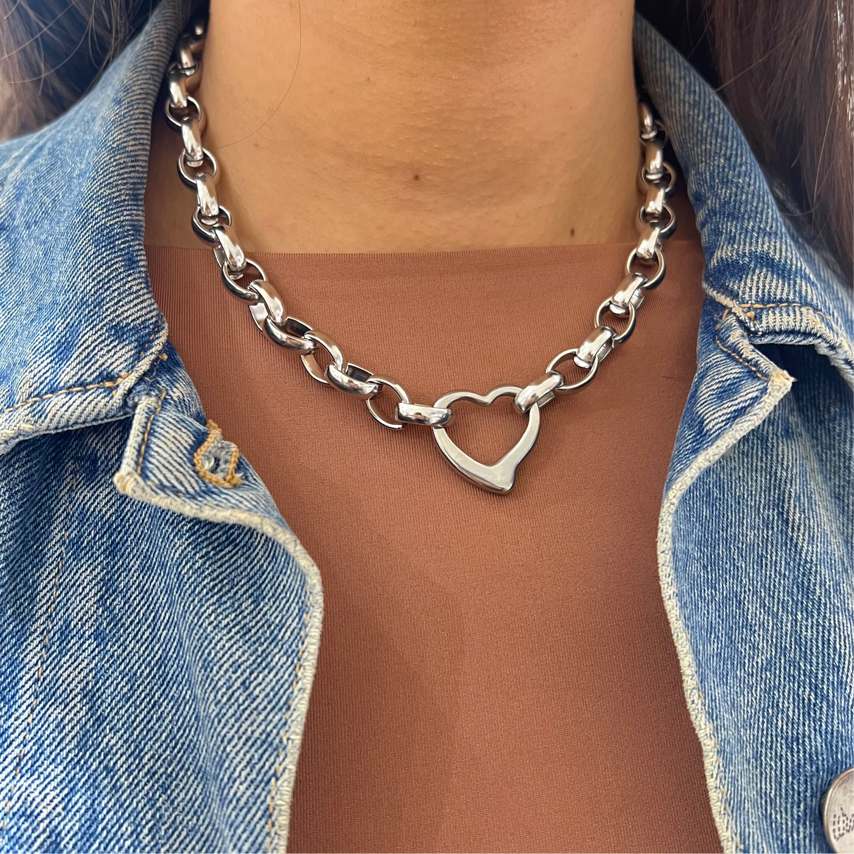 Collana Cuore Acciaio inossidabile