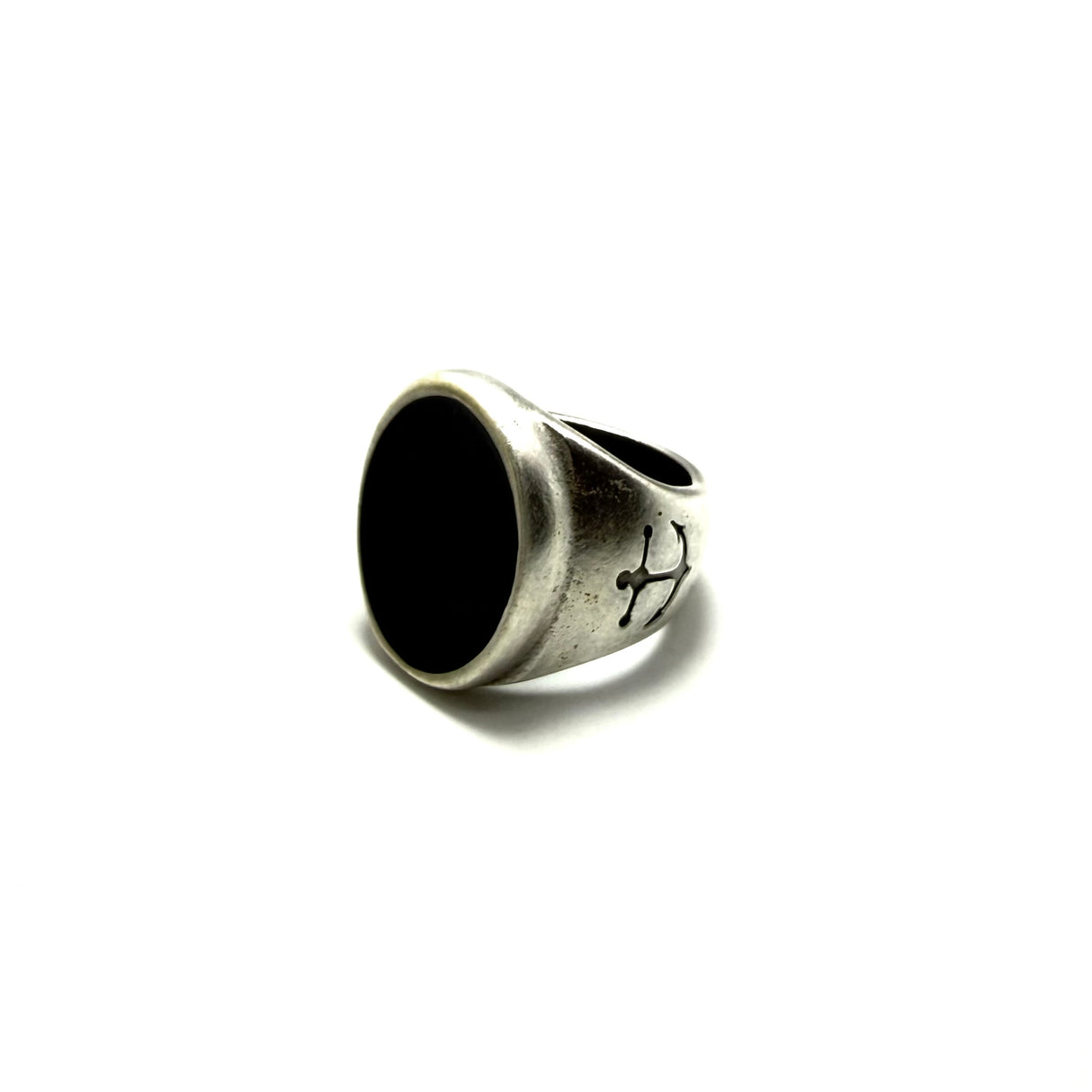 Anello Ovale Nero lucido