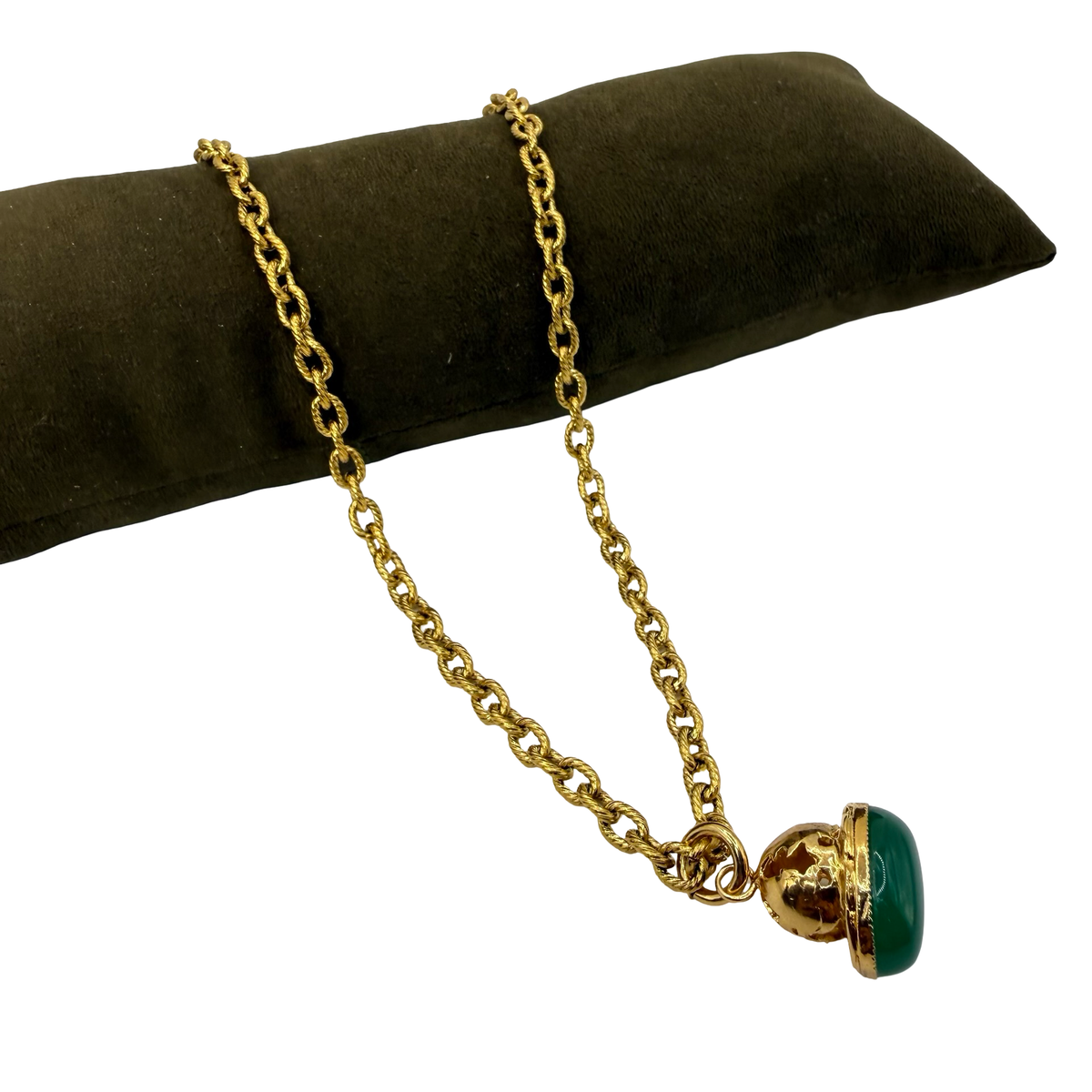 Collana Lanterna 10 Campana Small Giada Verde