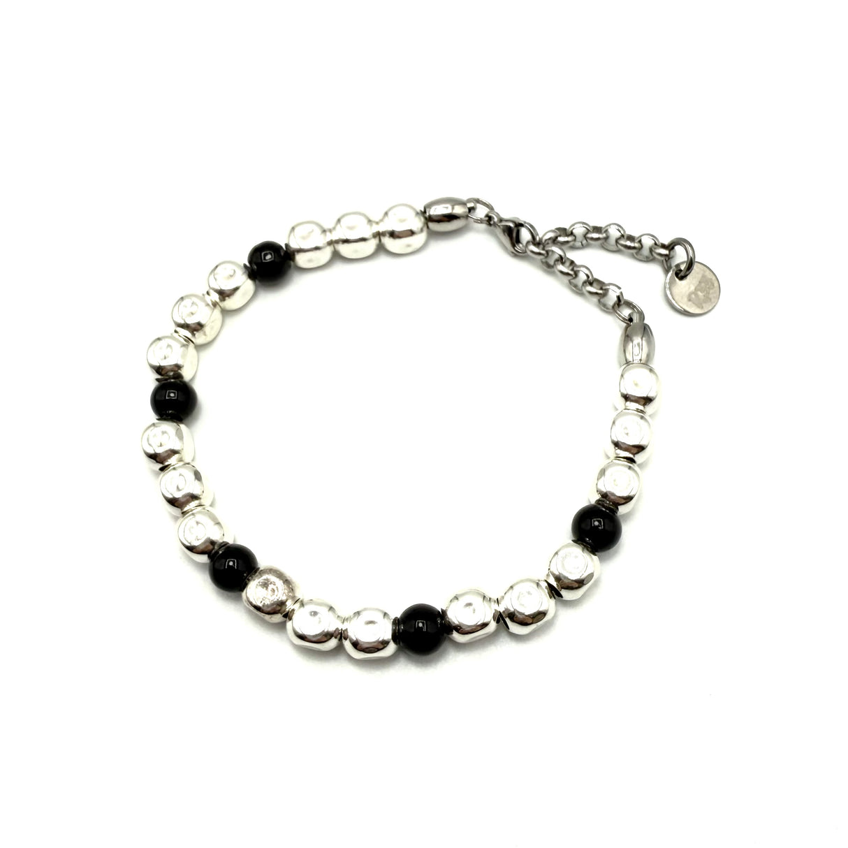 Bracciale Pepite Cubo Argento925 e Onice