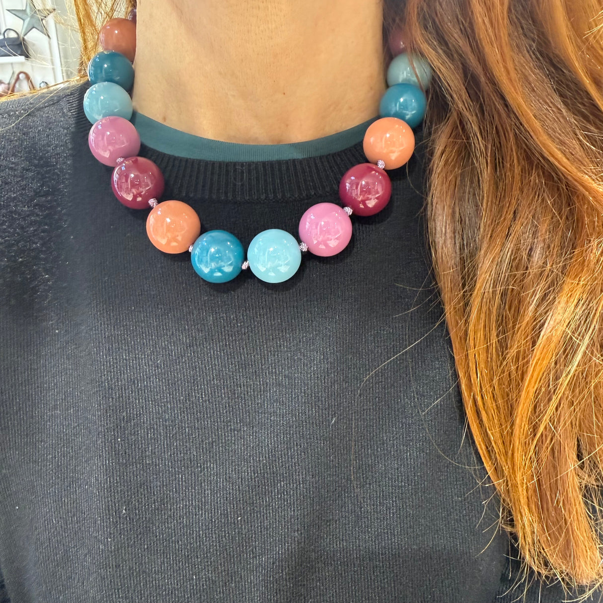 Collana sfere in Resina Multicolor 4
