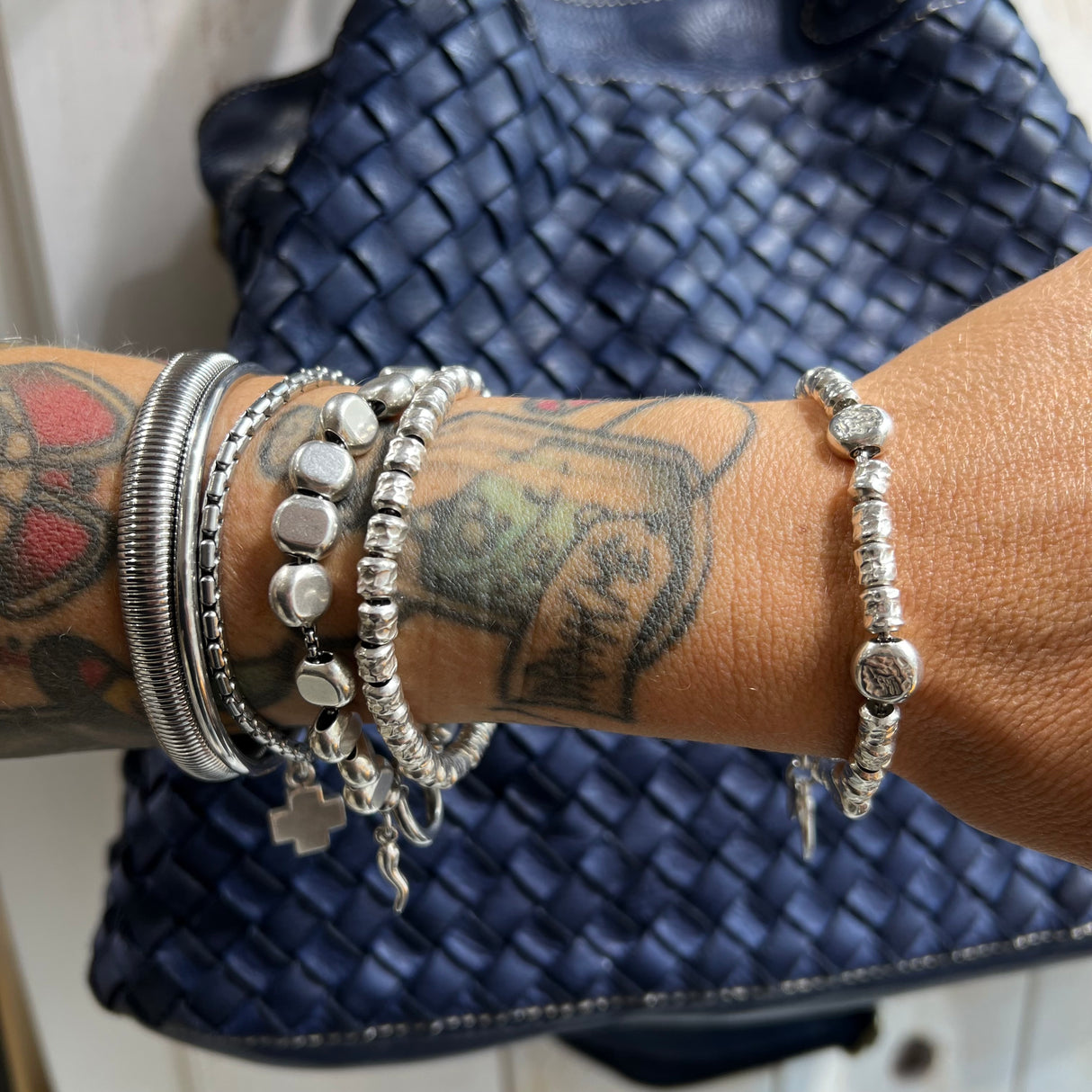 Bracciale pepite small alternate Argento925