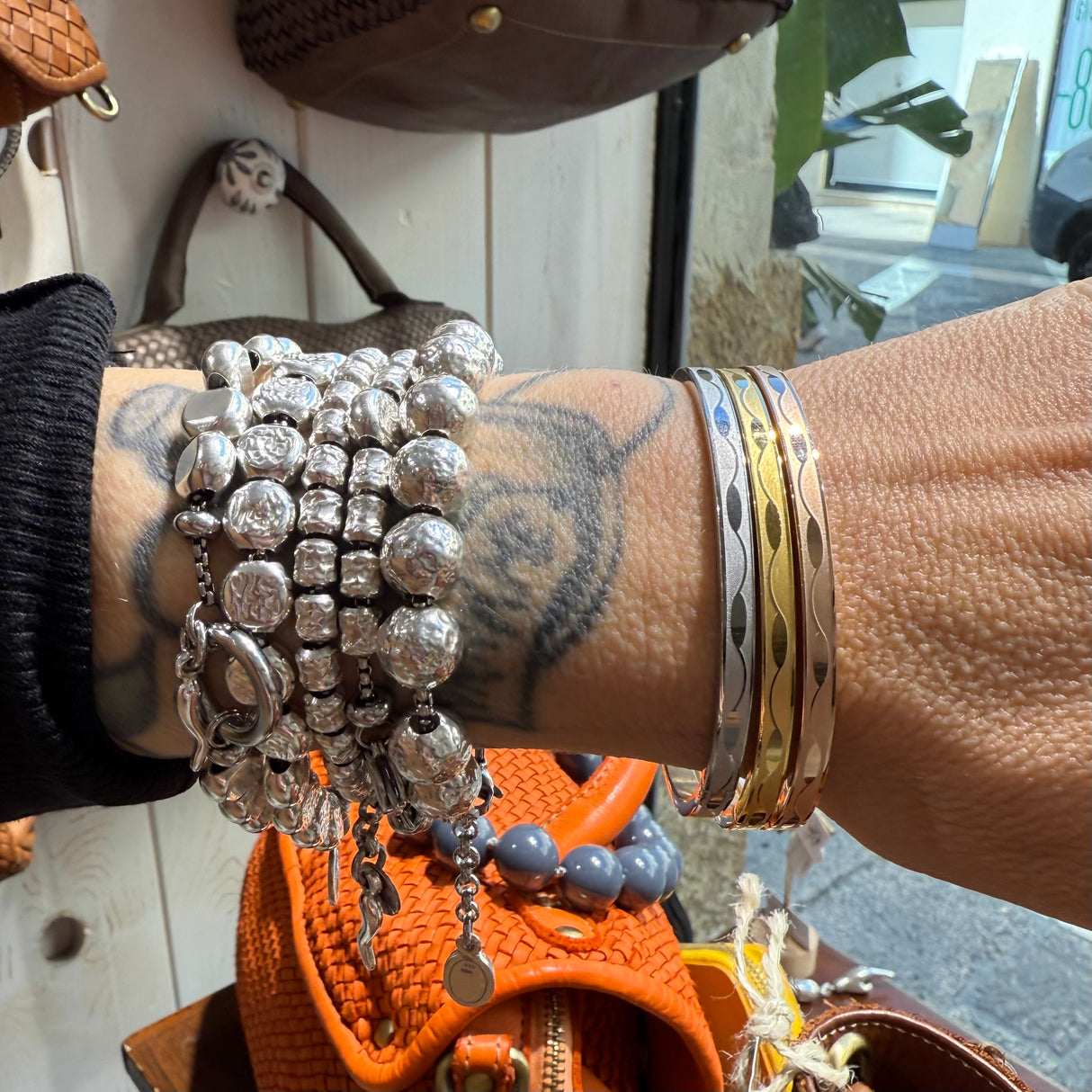 Bracciale Tris acciaio