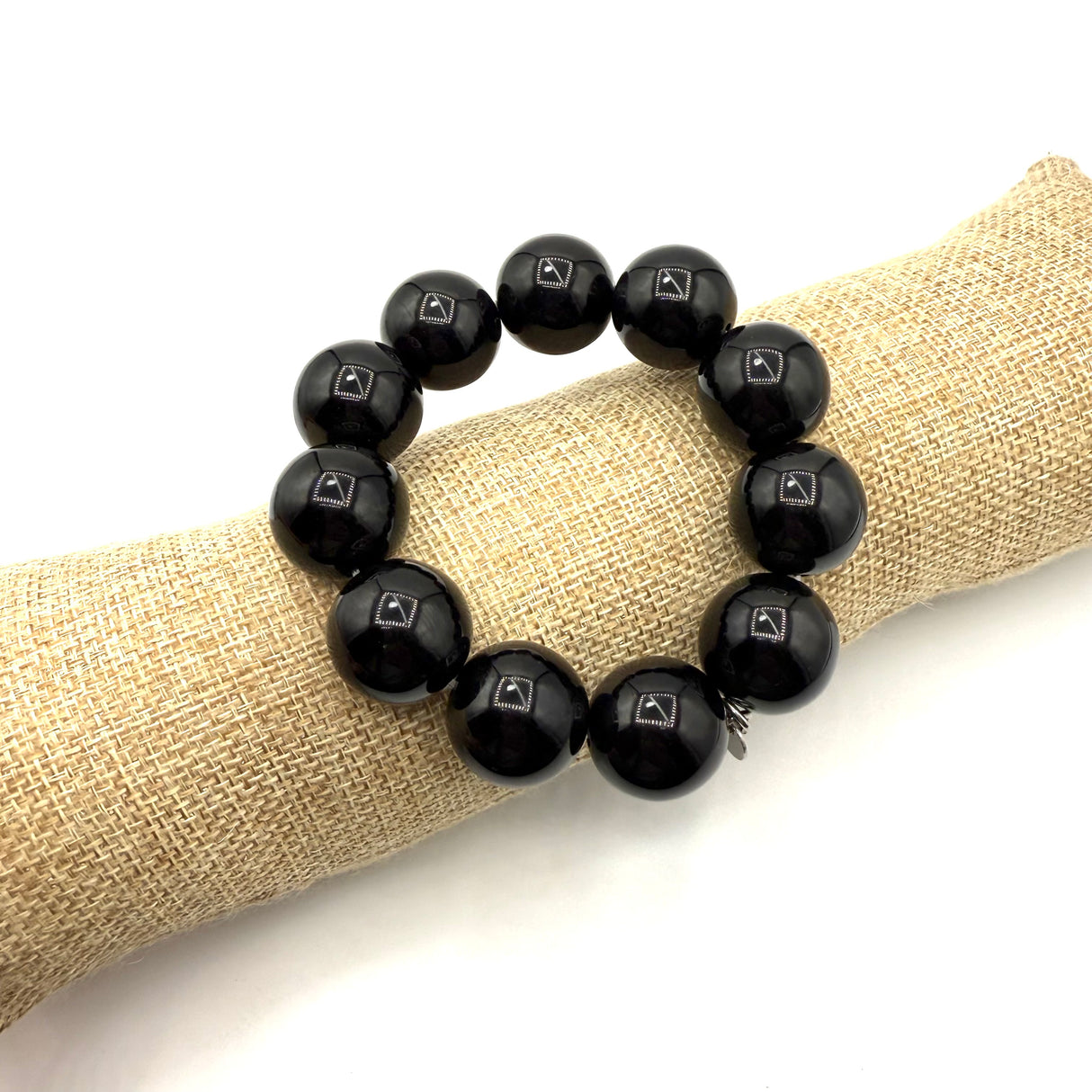 Bracciale sfere in Resina Black