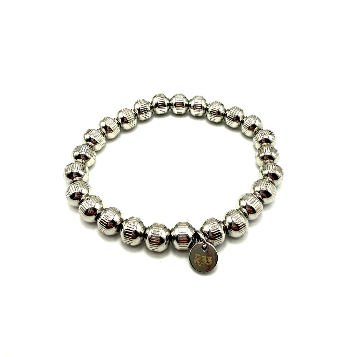 Bracciale pepite rigate acciaio