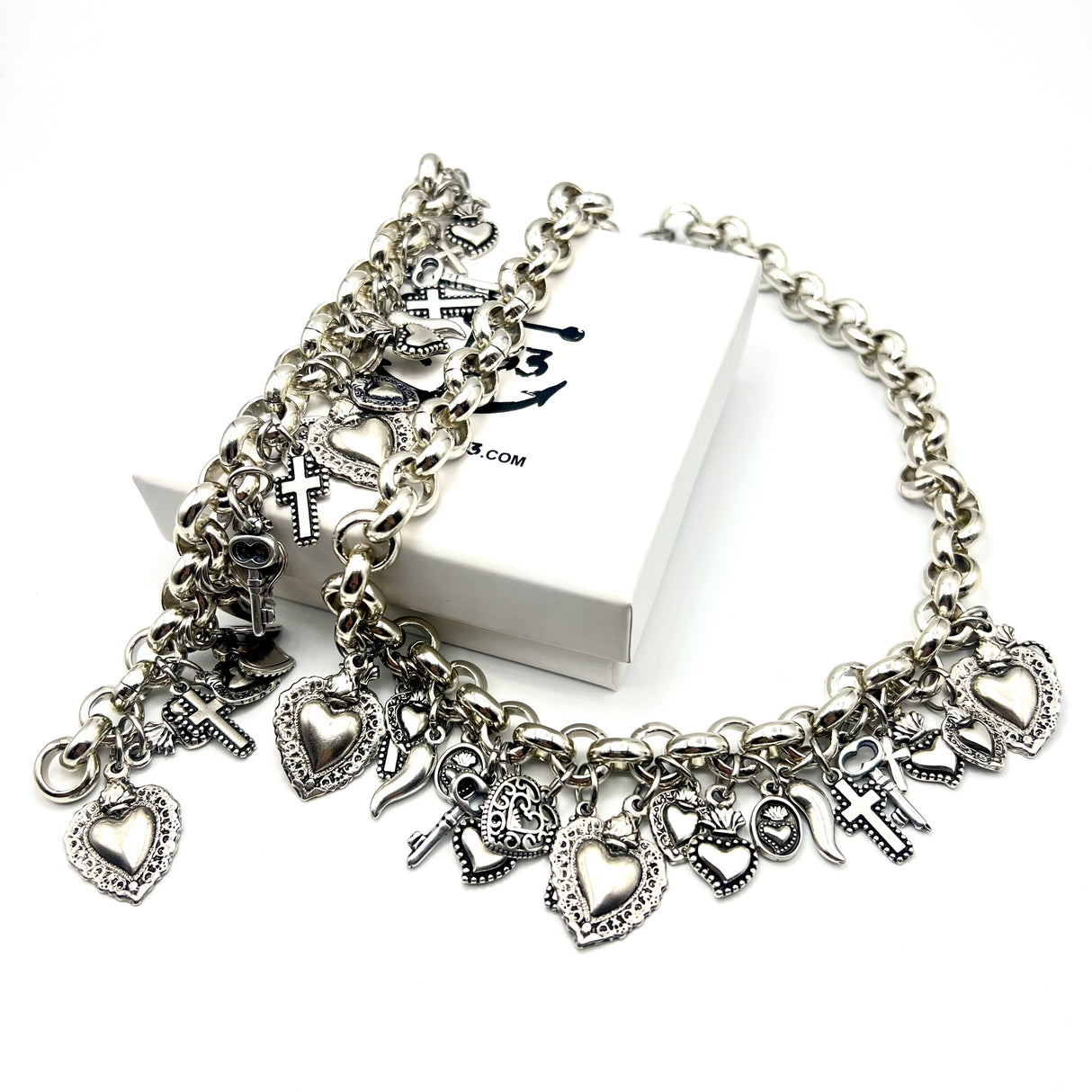 Collana e bracciale Lucky Cuore Sacro Silver DUO