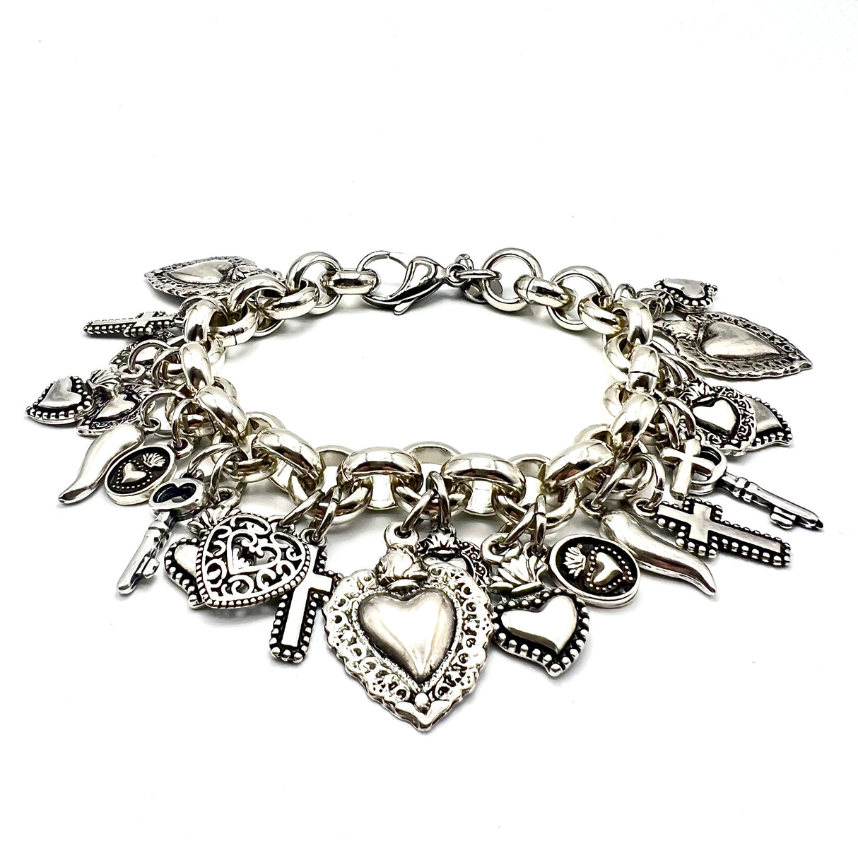 Collana e bracciale Lucky Cuore Sacro Silver DUO