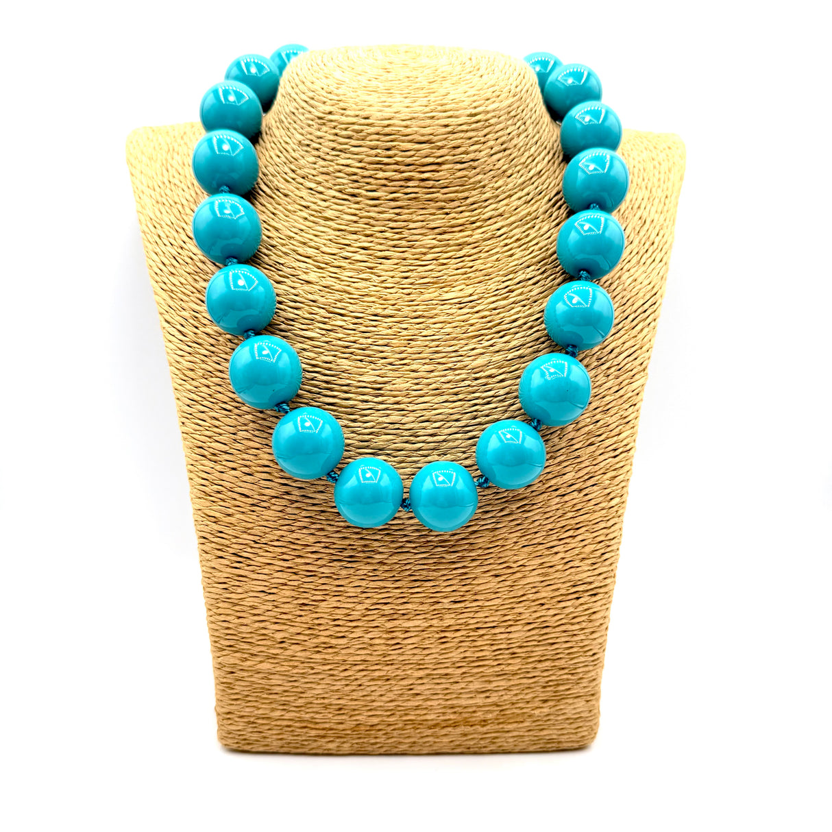 Collana sfere in Resina Verde Oltremare