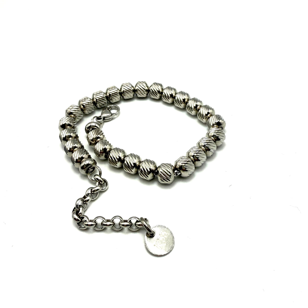 Bracciale pepite sfere rigate Acciaio inossidabile