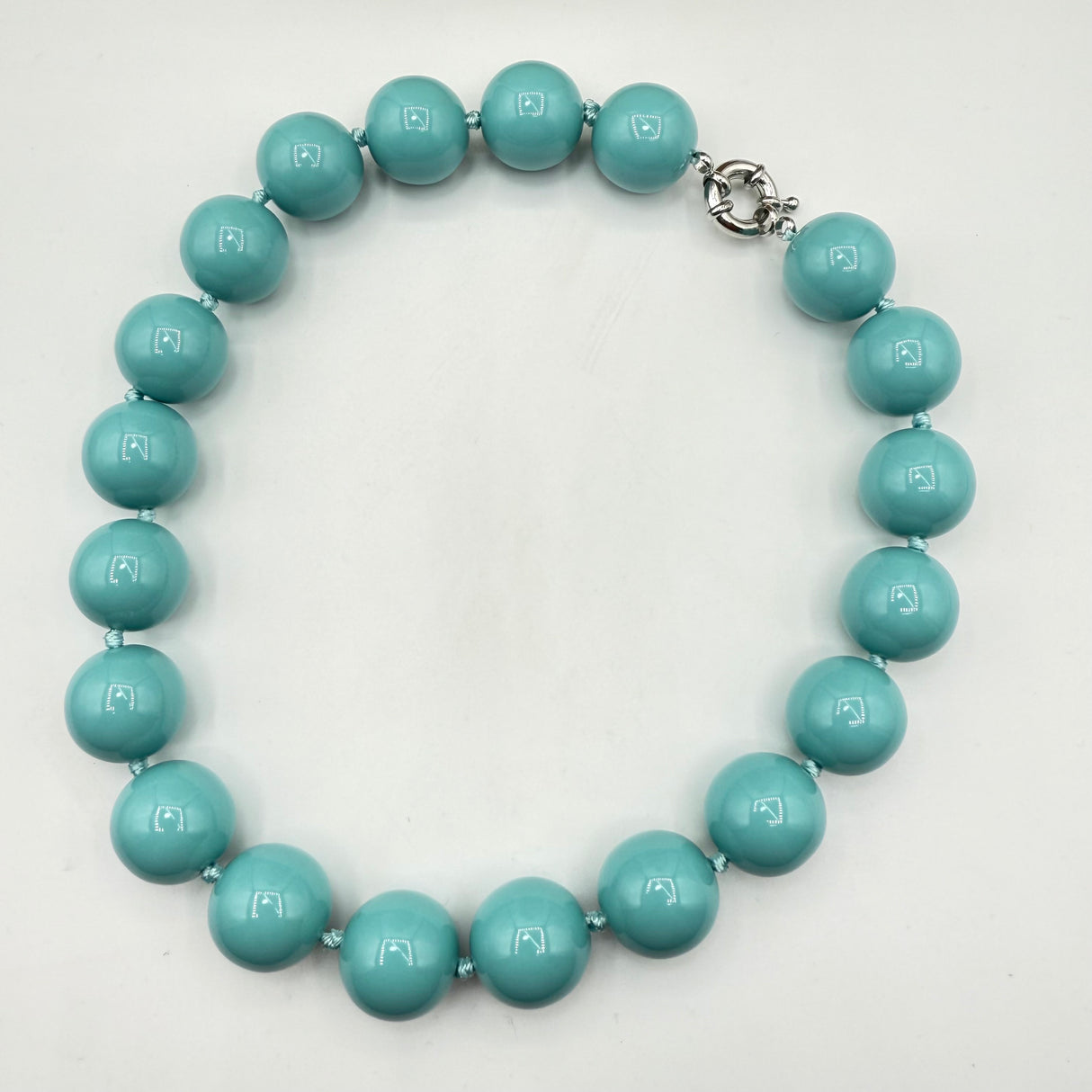 Collana sfere in Resina Turchese Scuro