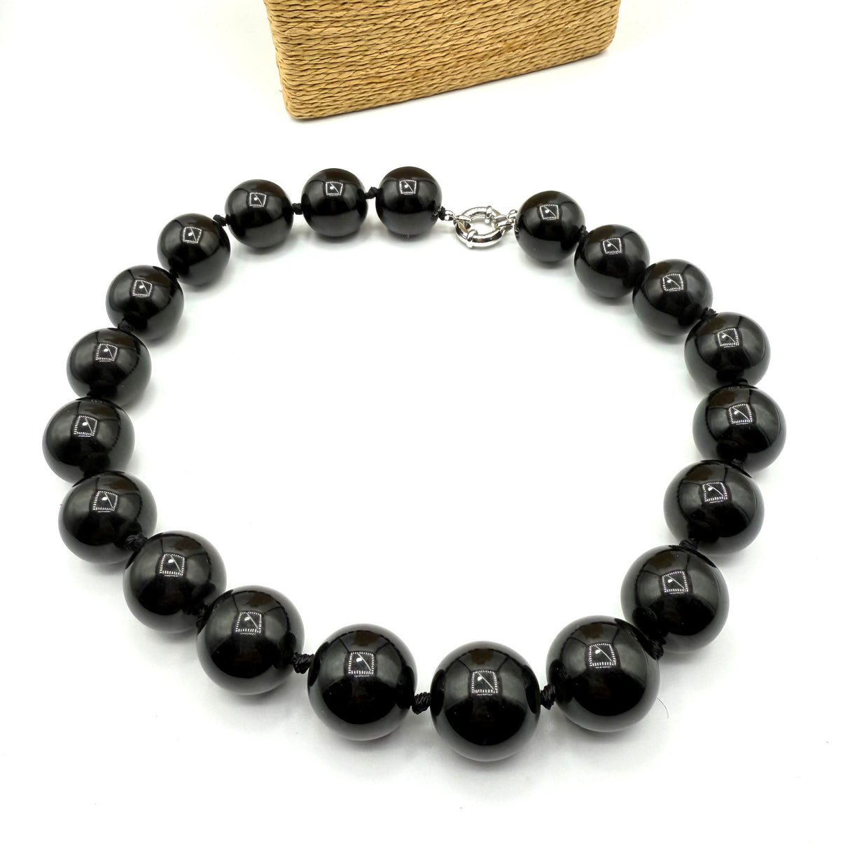 Collana sfere in Resina Black