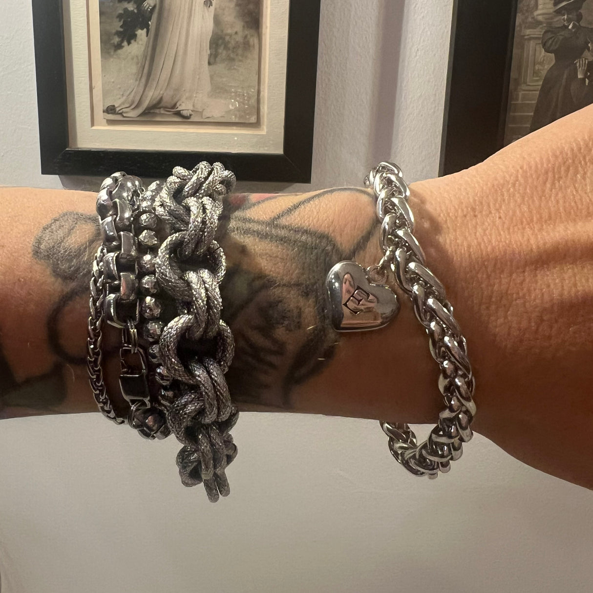 Bracciale Spiga con Lettera e Cuore, SCEGLI LA TUA...