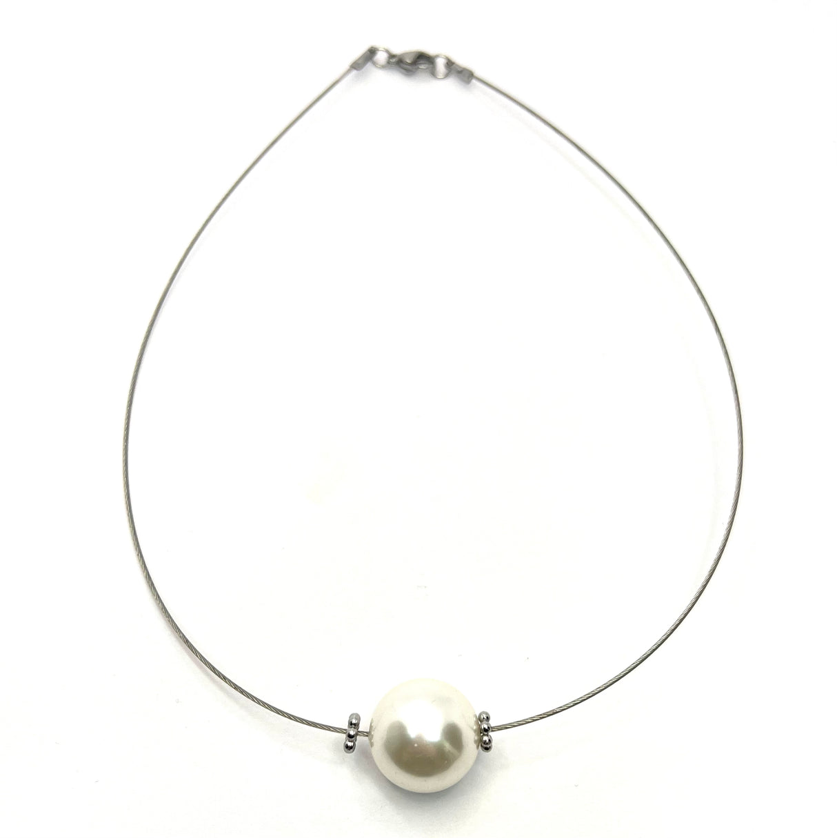 COLLANA FILO E PERLA 16 MM