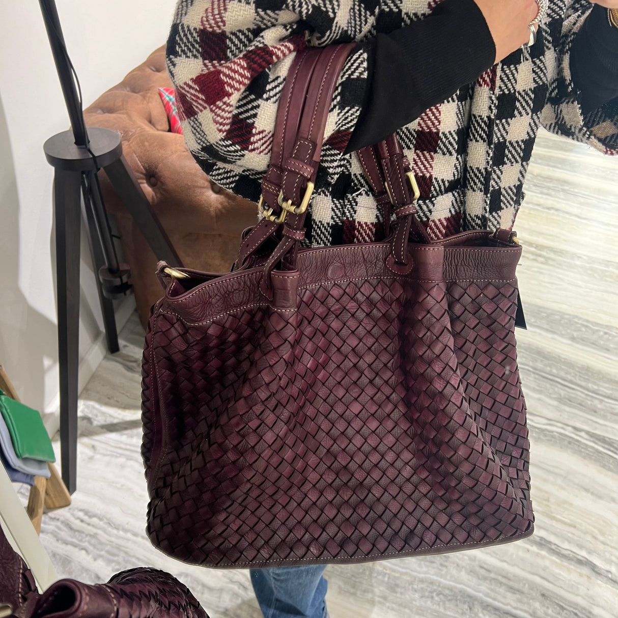 Borsa Intreccio Big Borgogna