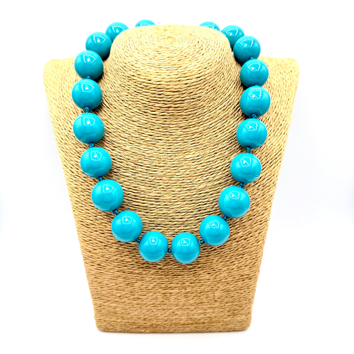 Collana sfere in Resina Verde Oltremare