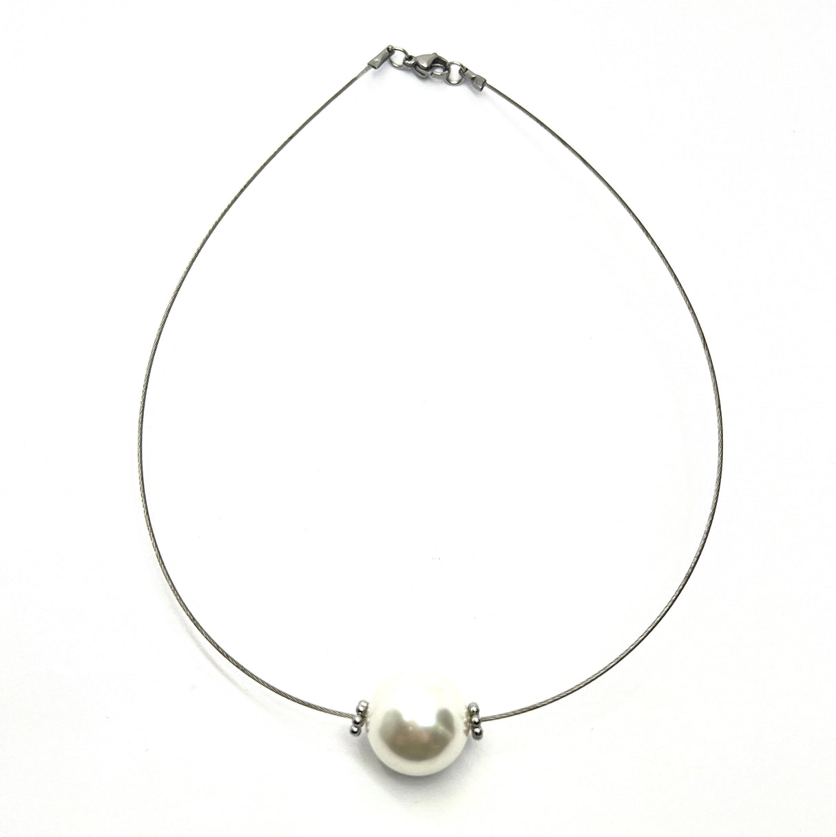 COLLANA FILO E PERLA 16 MM