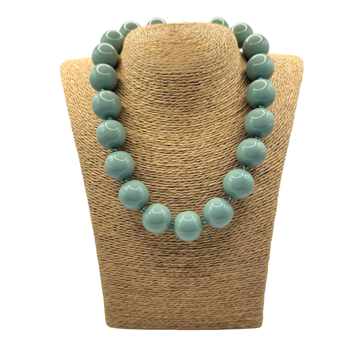 Collana sfere in Resina Salvia