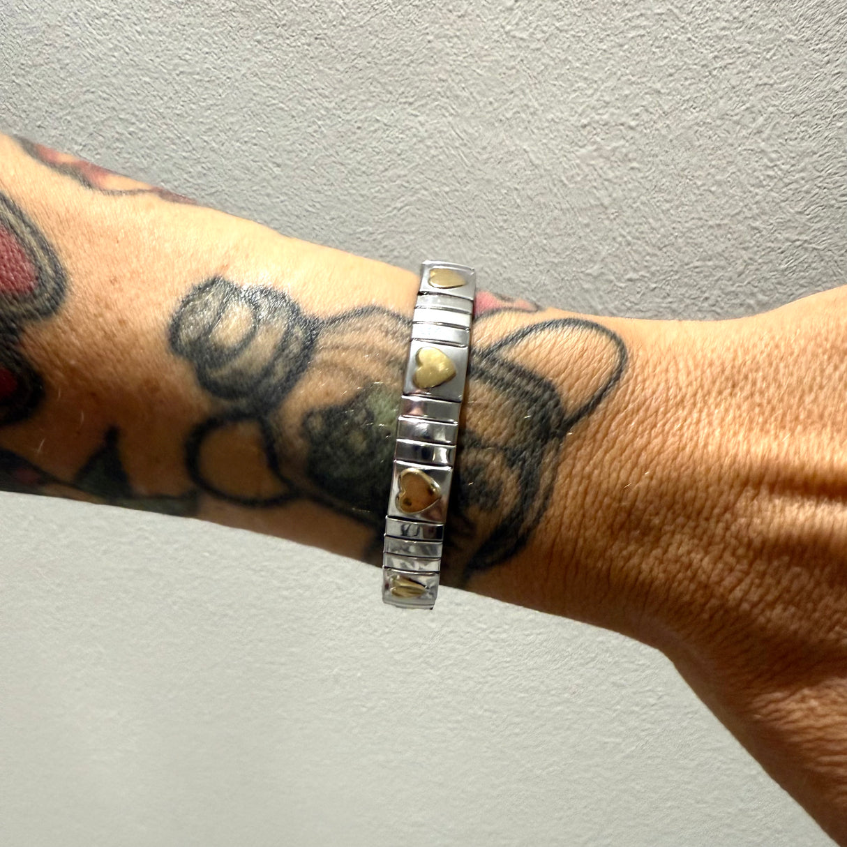 Bracciale tubogas cuori Acciaio inossidabile