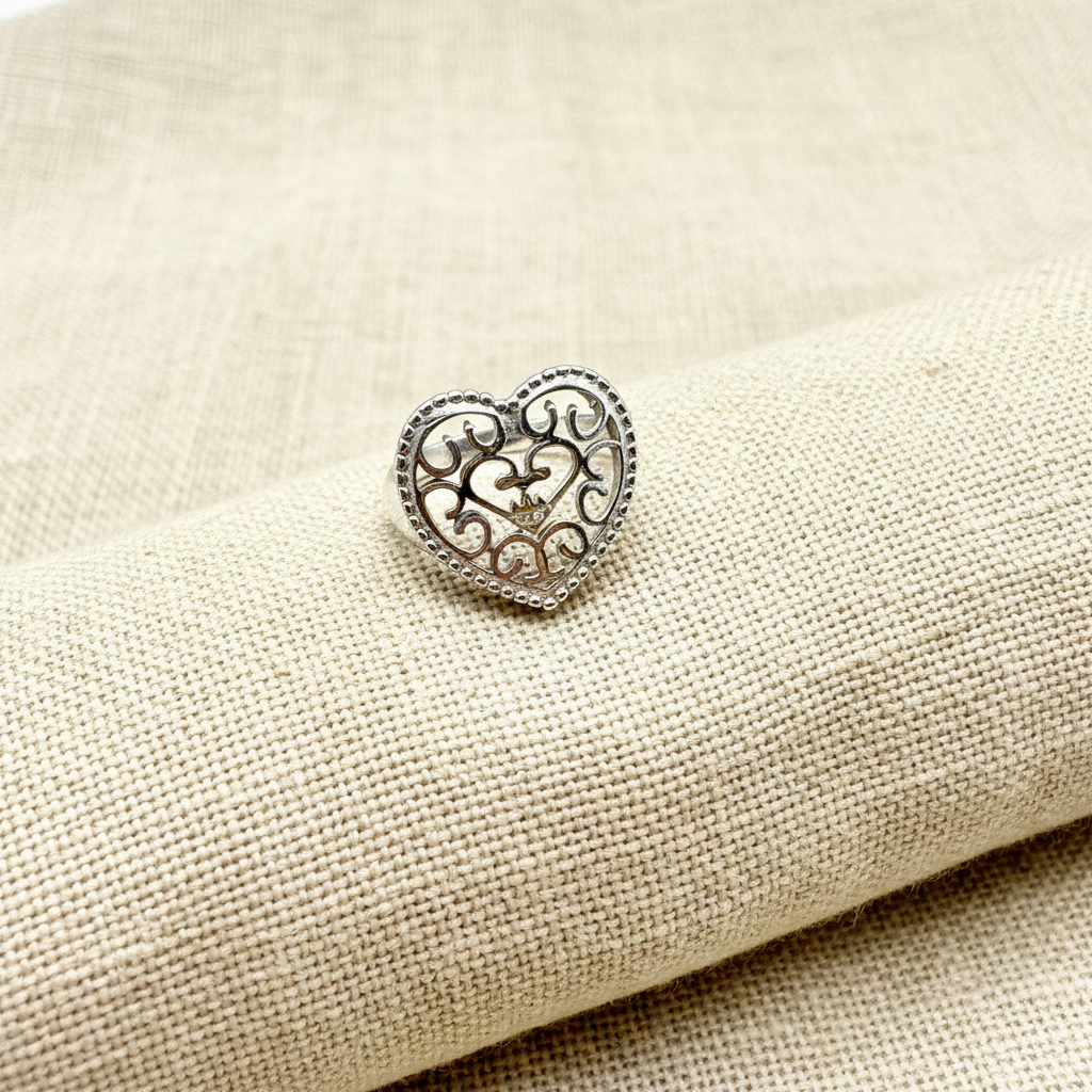 Anello Cuore Ricamo