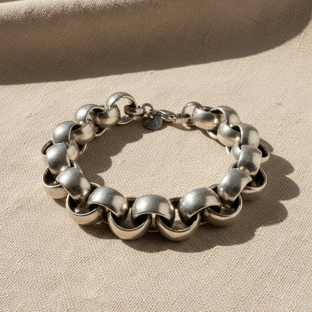 Bracciale Maglia Rolò Ottone