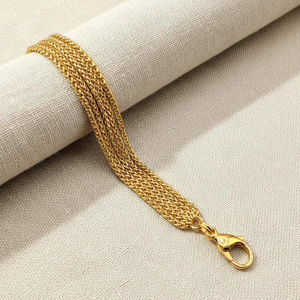Bracciale Multifili Spiga Dorata 3mm - fedele