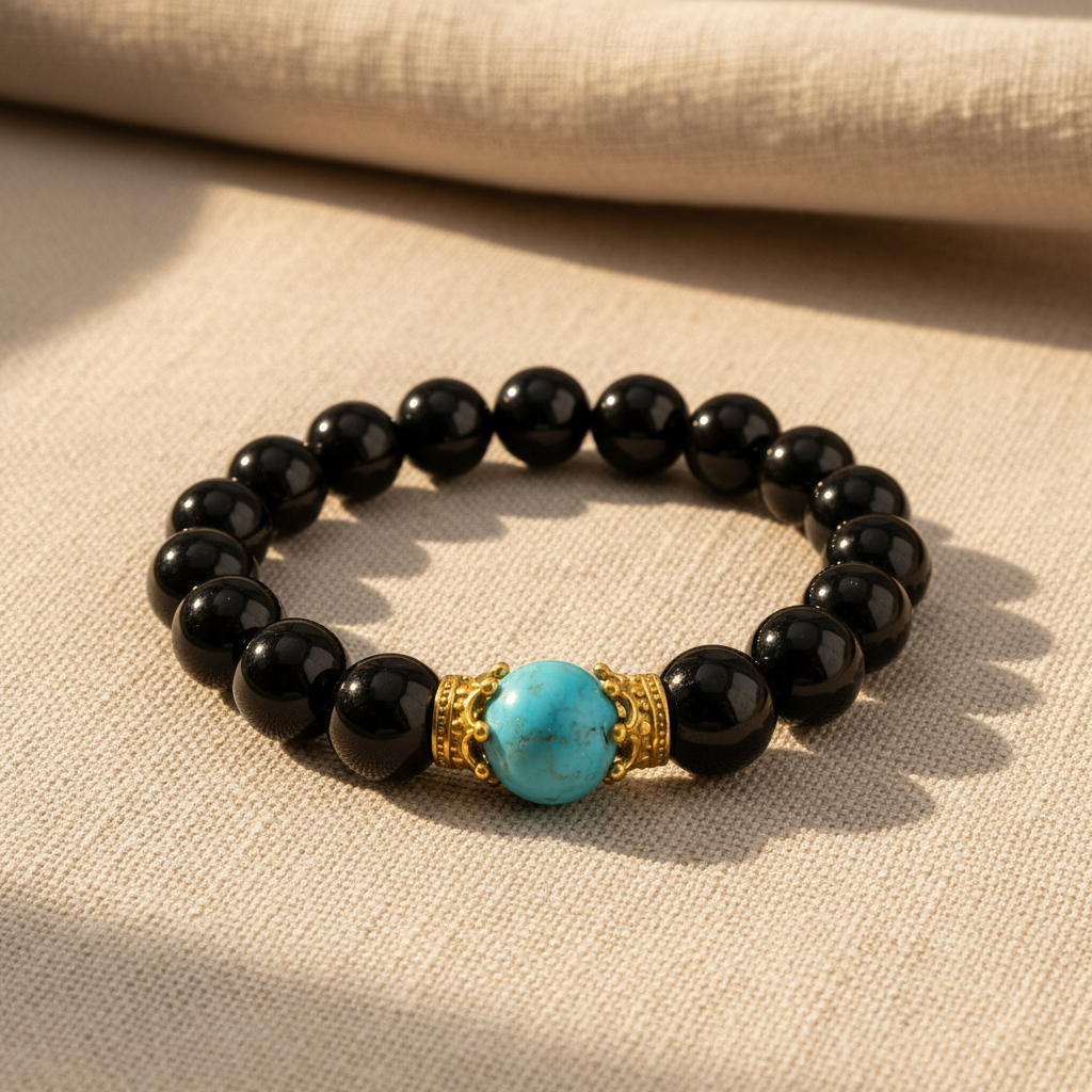 Bracciale onice turchese Corone