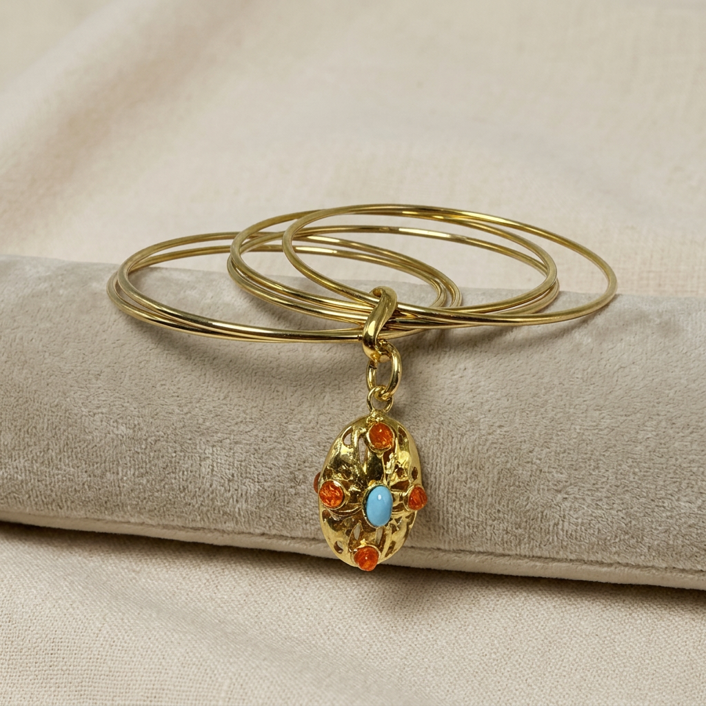 Bracciale su lino beige, foto 3