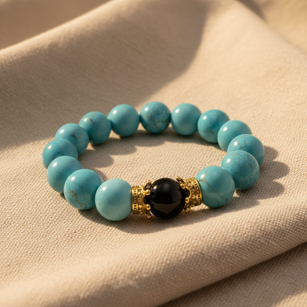 Bracciale turchese onice Corone