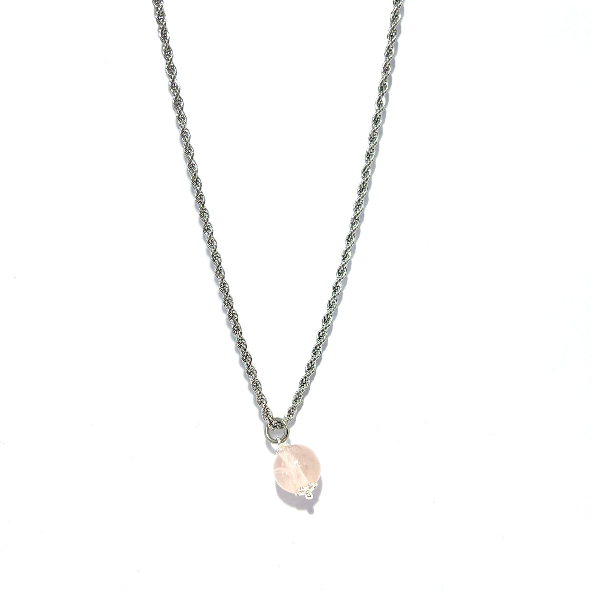 Collana Torcione Quarzo Rosa