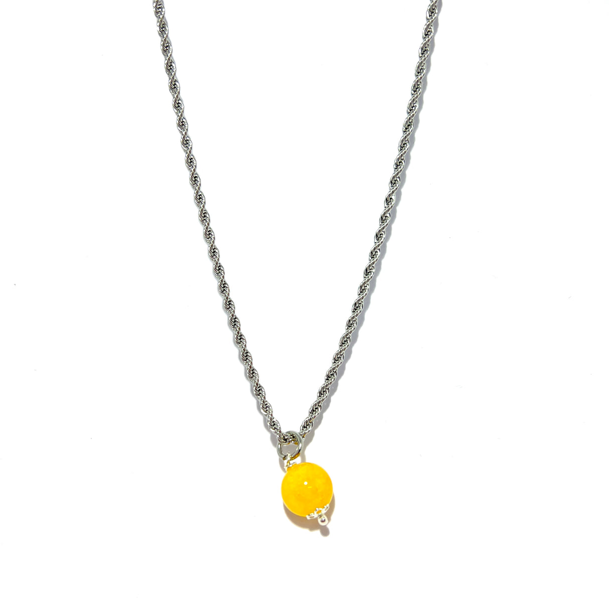 Collana Torcione Giada Gialla