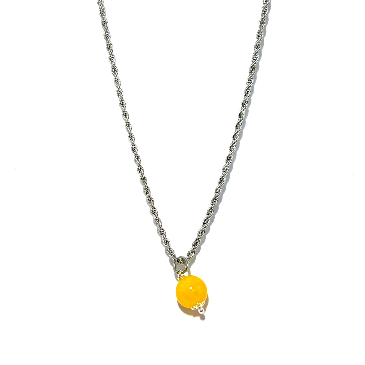 Collana Torcione Giada Gialla