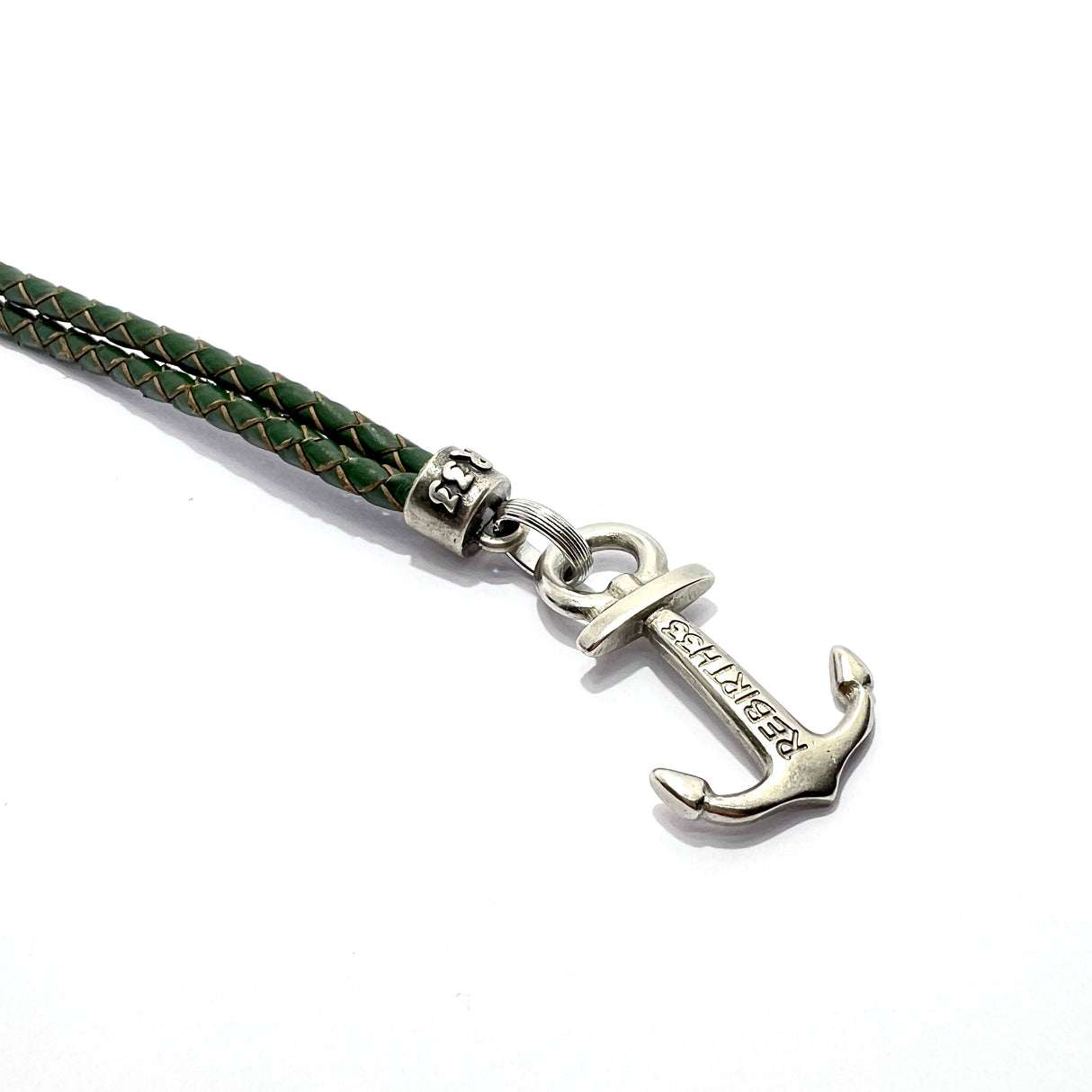 BRACCIALE ANCORA IN PELLE VERDONE