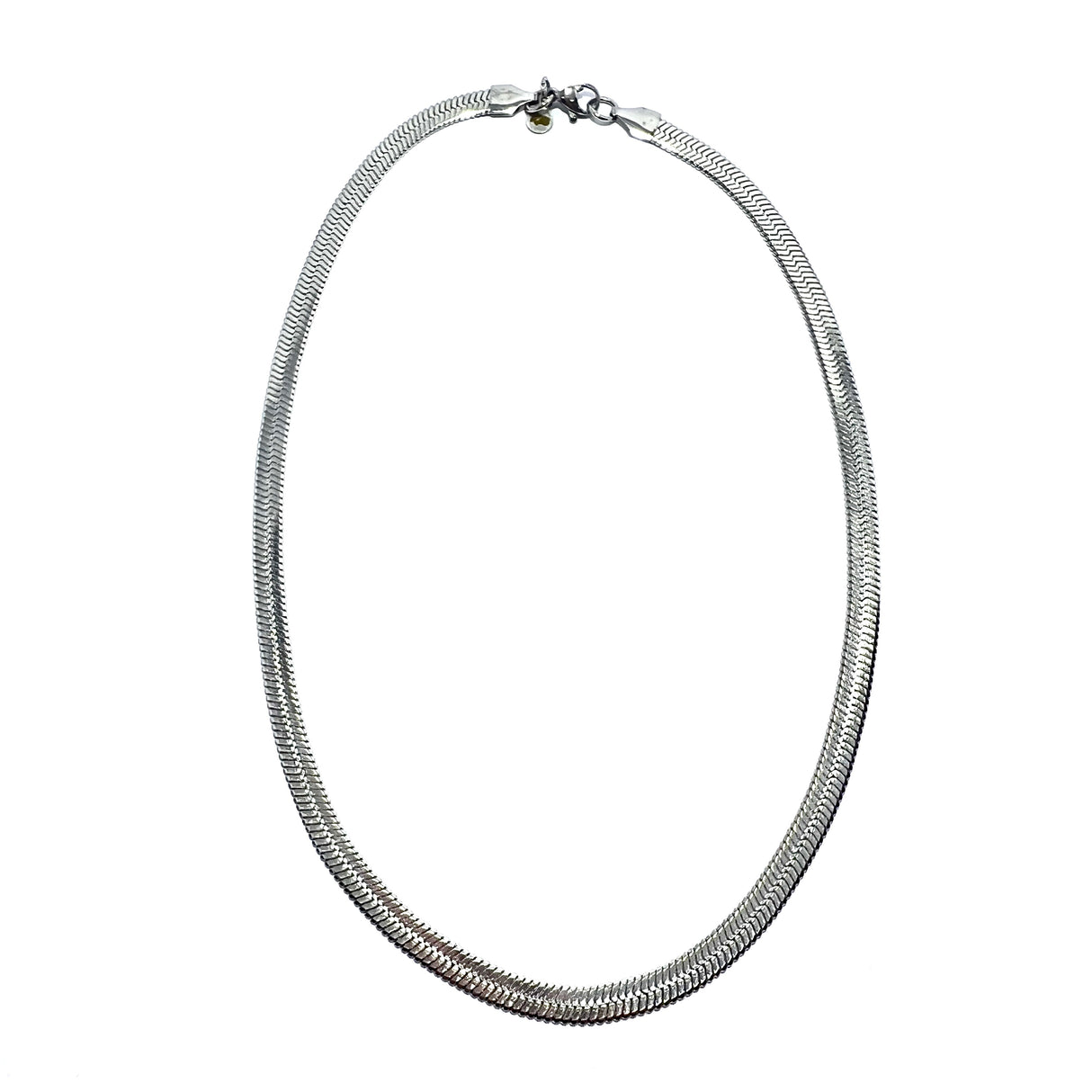 Collana Maglia Snake Piatta Silver