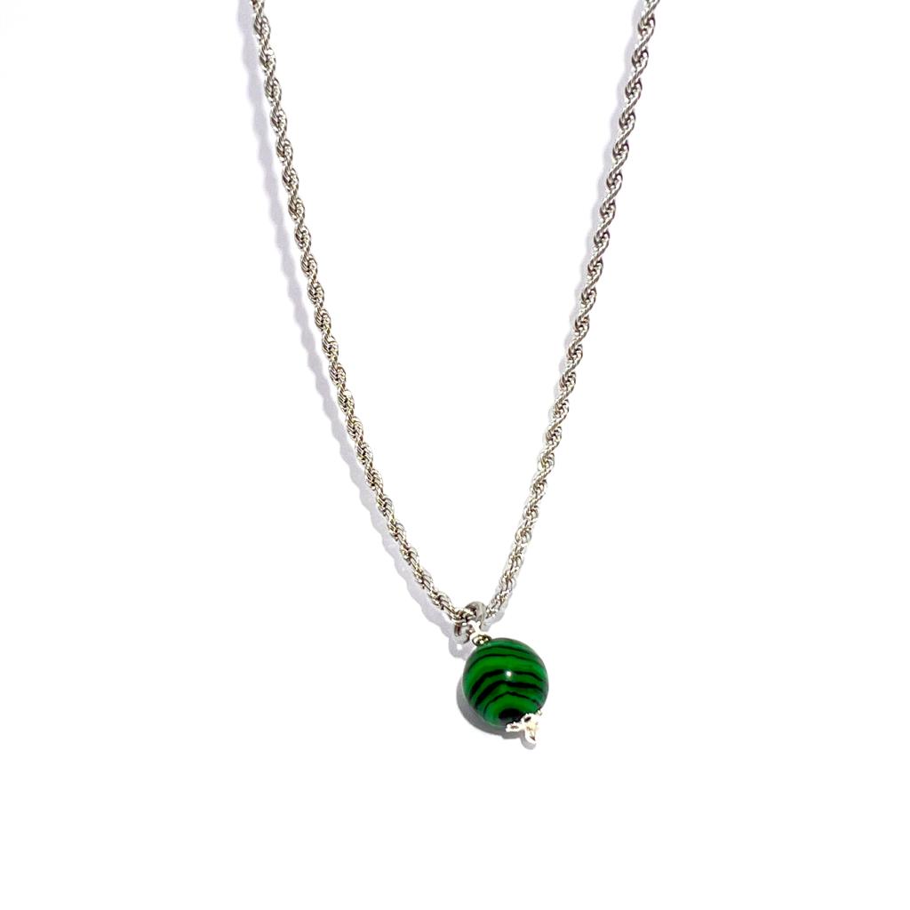 Collana Torcione Malachite