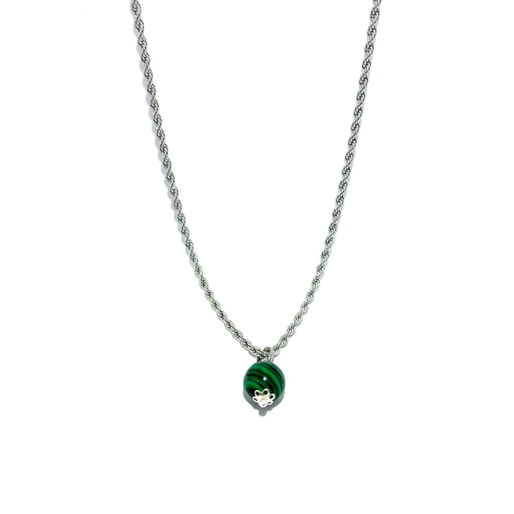 Collana Torcione Malachite