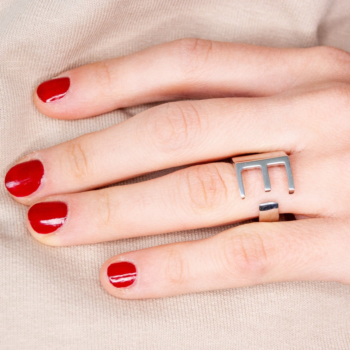 Anello lettera E Argento925