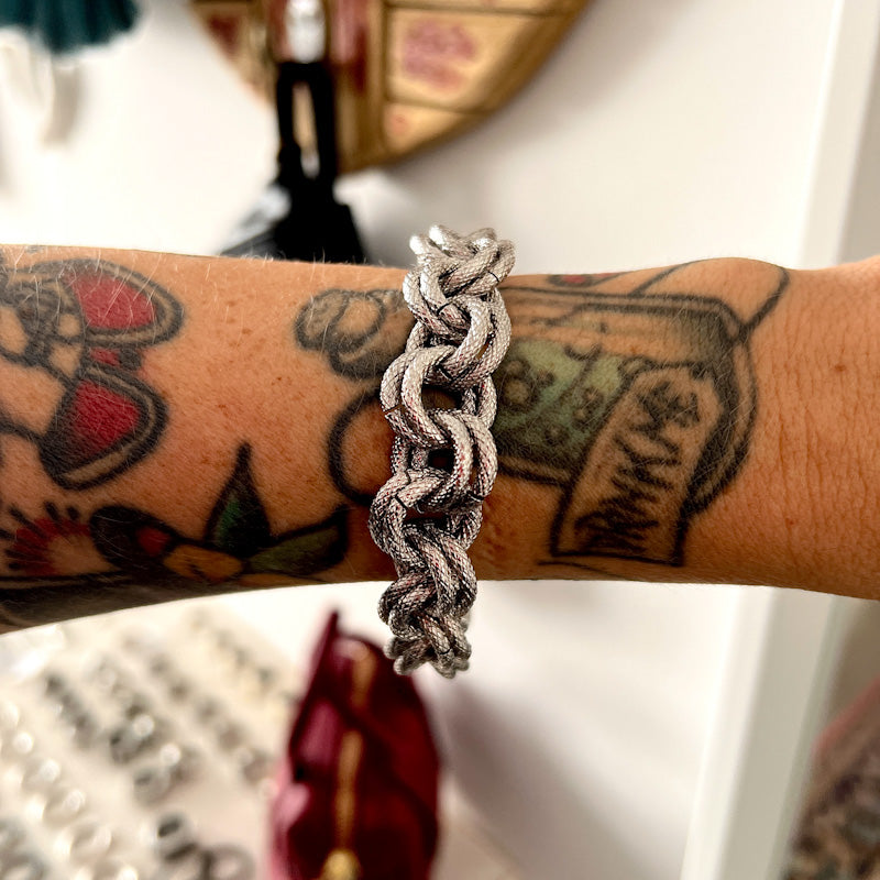 Bracciale anelli godronati